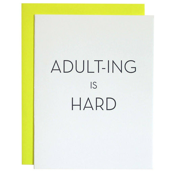 Adulting Is Hard Letterpress Card